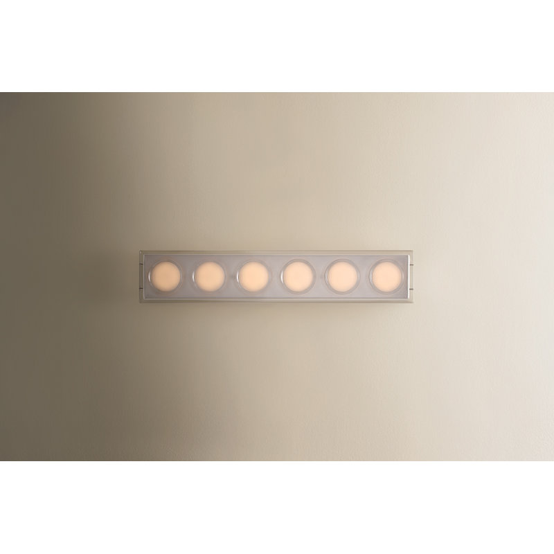 Mars 4 - Light LED Vanity Light, Polished Chrome, 6 Lights, 20 W