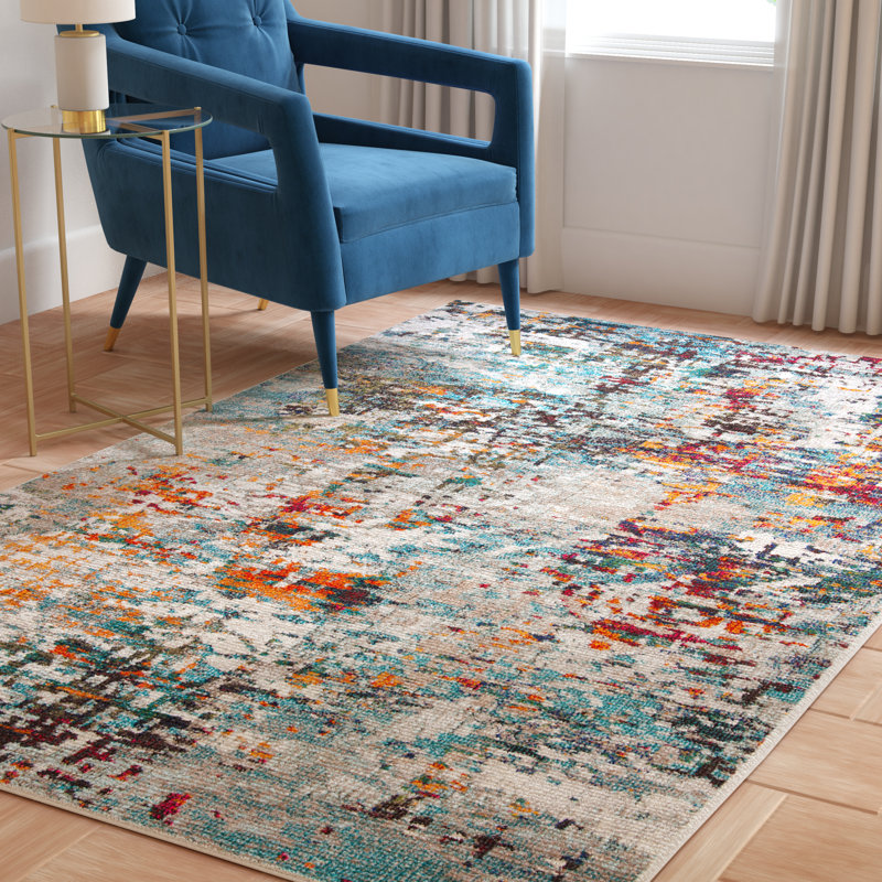 Cushing Abstract Area Rug, Rectangle 91 x 152cm