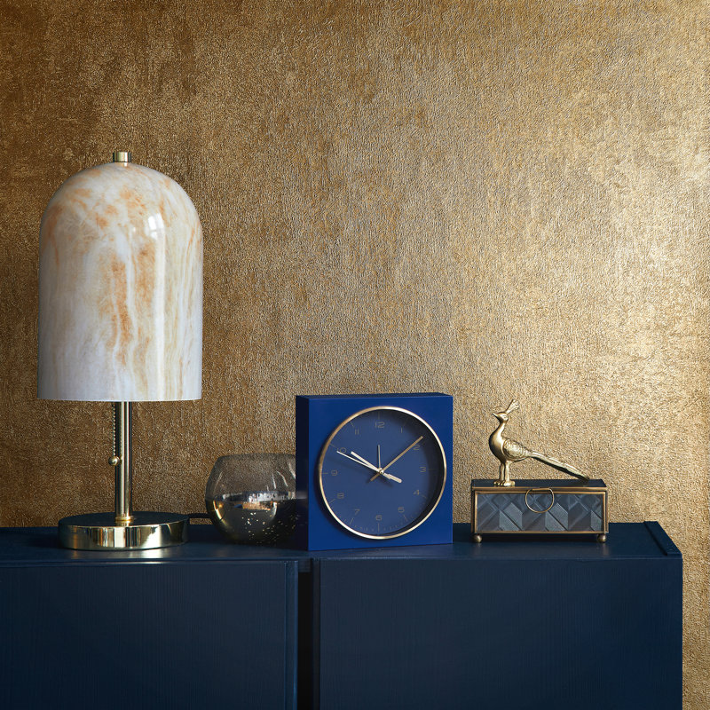 Kavalier Abstract Structure Texture 10.05M X 53Cm Metallic Wallpaper Roll, Gold