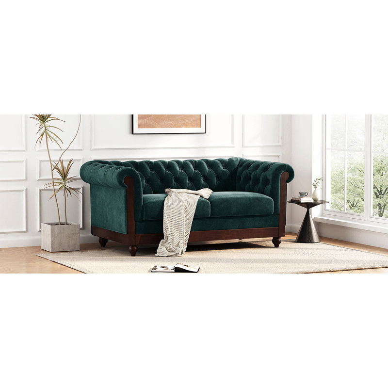 Canapé en velours 59,44 po Chesterfield