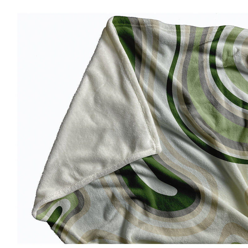 Agate Spring Throw Blanket, 30" W x 39.75" L, Leaf Green
