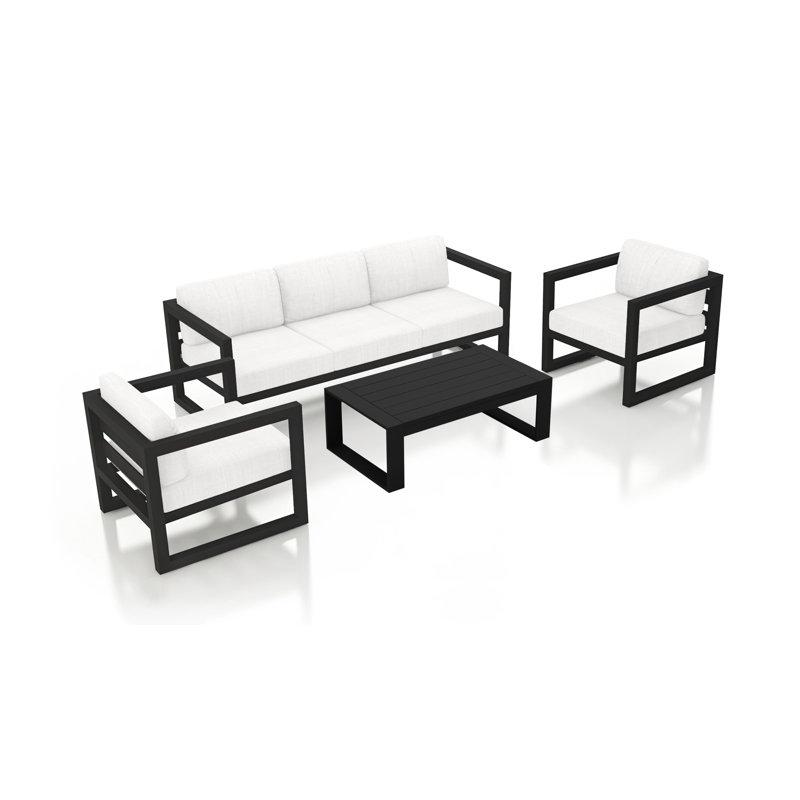 Avion 5 - Person Patio Conversation Set with Cushions, Canvas Natural Sunbrella® Canvas