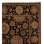 Wool Floral Area Rug in Black/Brown/Beige