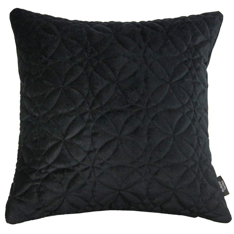 Huebert Square Throw Pillow Cover, Scatter Cushion, Black, 60 x 60cm