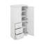 Tall And Wide Storage Cabinet With Doors, Three Drawers-1628456128