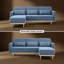 86.6'' 3-Level Adjustable Chenille Reversible L-Shaped Sectional-419267790