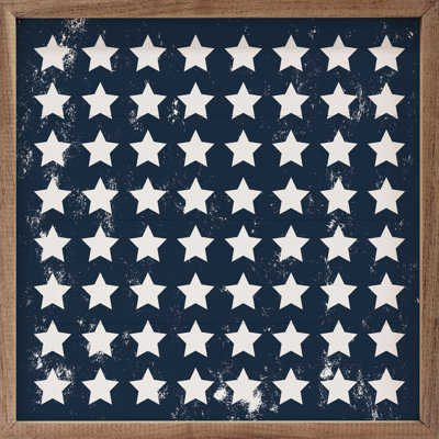 Motif d'étoiles blanches sur fond bleu