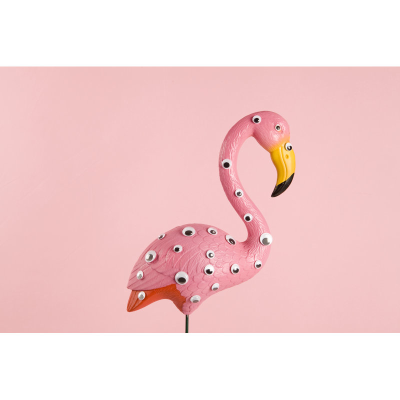 Plastic Flamingo by LoulouVonGlup - Wrapped Canvas Print, 61cm H x 91cm W x 3.8cm D