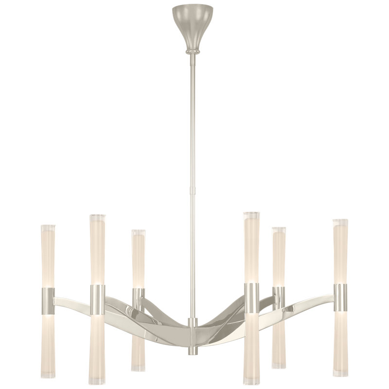 Brenta 12 - Light LED Chandelier, Polished Nickel