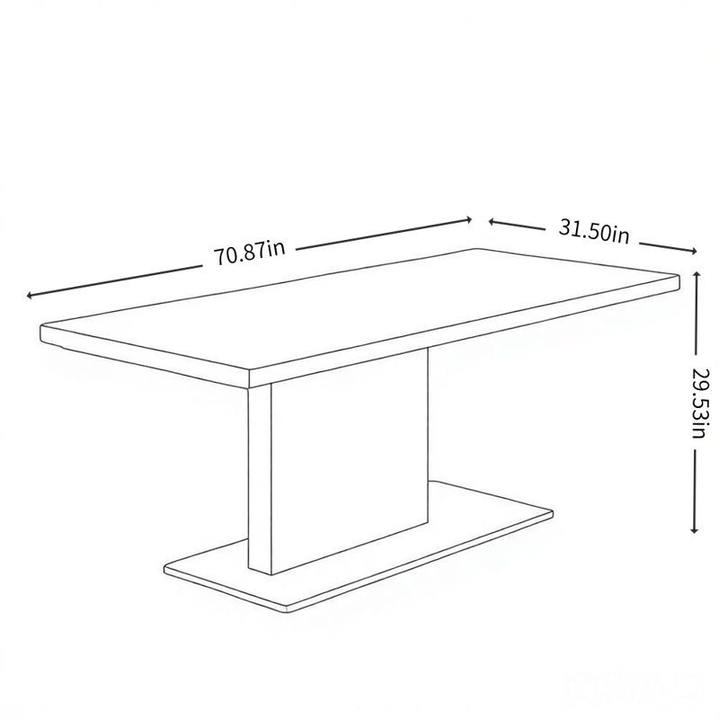 Simple and Creative Rectangular Dining Table
