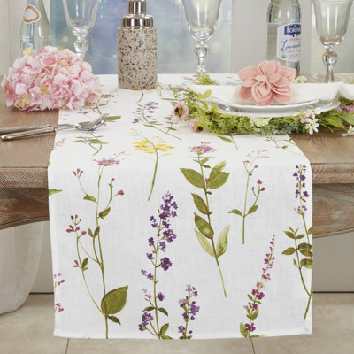 Chemin de table blanc cassé