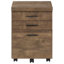 Classeur de bureau avec roulettes, brun, armoire de rangement efficace, stratifié brun, mobilité et fonctionnalité
