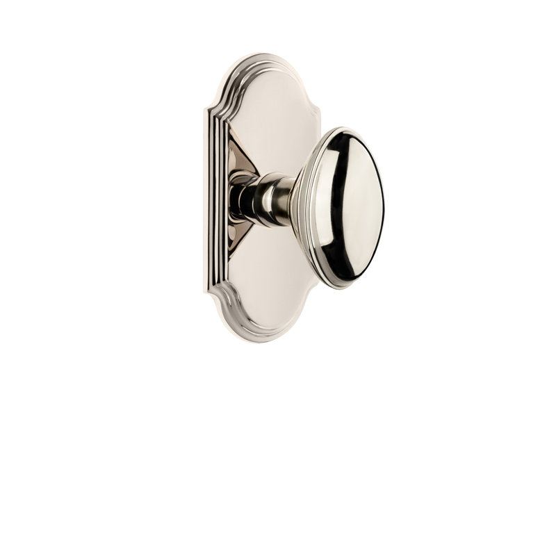 Bouton d'intimité Grand Plate, Nickel poli, 2 3/8"