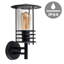 Spruce Head Black Outdoor Wall Lantern-28875743