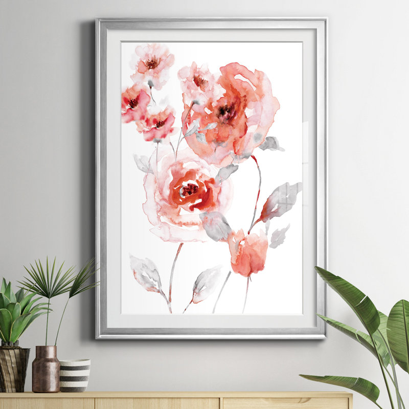 Translucent Blush II - cadre photo, reproduction d'art sur papier, Argent, H 18,5 po x l 24,5 po x P 1,5 po