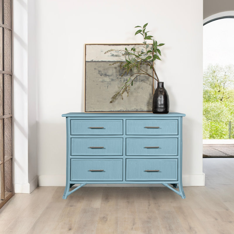 Bermuda 6 - Drawer Dresser, Pool Blue