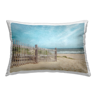 Sandy Beach Footprints Outdoor Printed Pillow by Brooke T. Ryan