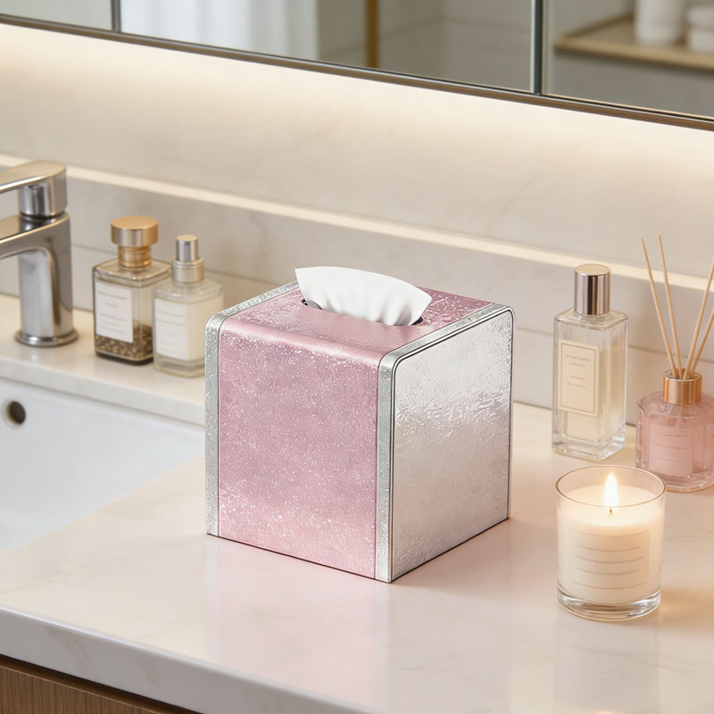 Couvercle de boîte à mouchoirs décoratif avec base magnétique, coiffeuse et organisateur de commode pour salle de bain, chambre à coucher, bureau et voiture