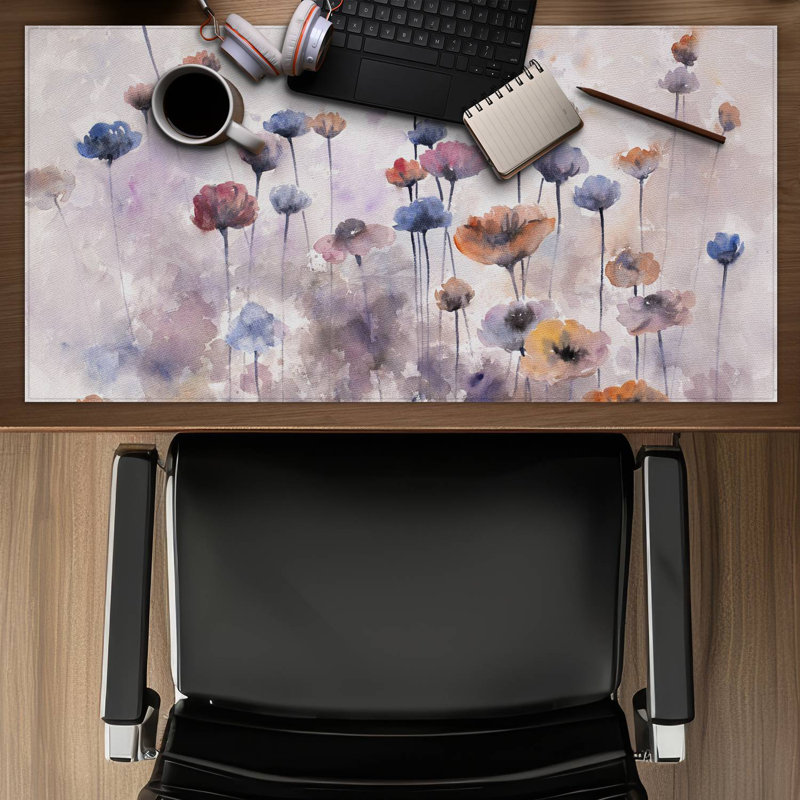 Small wildflowers - 15.75"x31.50" Desk mat