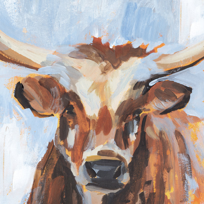 Vivid Cattle IV by Annie Warren - Wrapped Canvas Print, 30cm H x 30cm W x 3.8cm D