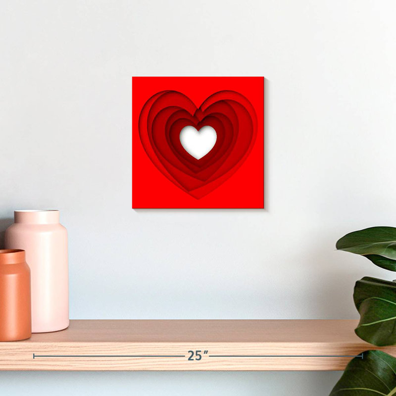 Arney Heart Layers, 10" H x 10" W