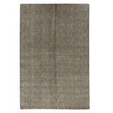 Hand Knotted Wool Area Rug in Green And Grey