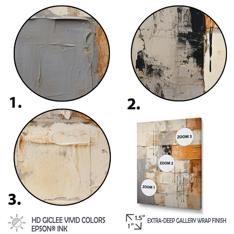 Abstraction I - abstrait, collage, art mural, Encadrement doré, H 20 po x l 12 po x P 1 po
