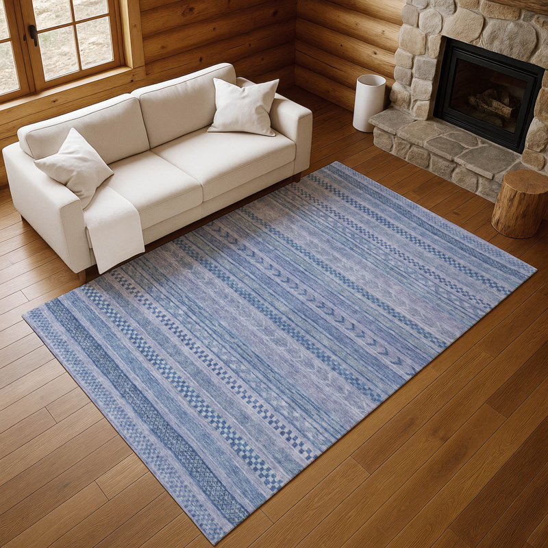 Premium Machine Washable Marasco AMF1625 Stripes Rug, Rectangle 8' x 10'
