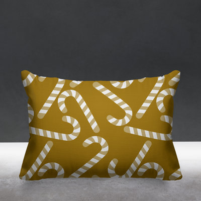 Striped Outdoor Reversible Throw Pillow