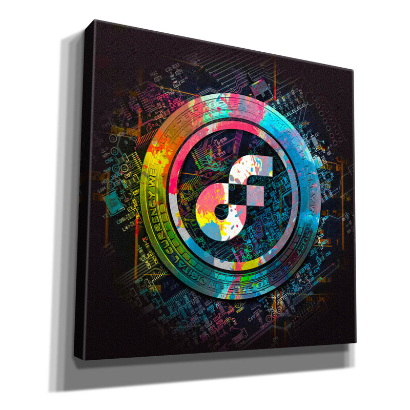 " Flow Crypto Power " by Valentyn Artemenko, 12" H x 12" W x 0.75" D