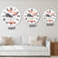 «Tropical Monstera Leaf One Line Art», horloge murale moderne-1739683279