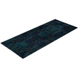 Overdyed One-of-a-Kind 5' 3" X 12' 3" Hand Knotted Area Rug