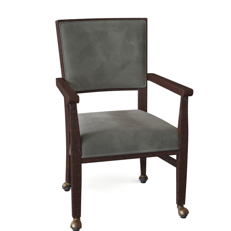 Chaise avec accoudoirs rembourrée Dilworth, Anthracite, 9953 Étain