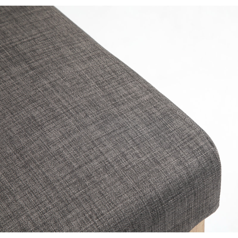 Gagny 48cm H Linen Upholstered Side Chair, Soft Grey