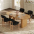 Ensemble de salle à manger avec table ovale et 4 chaises rembourrées