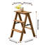3 Step Ladder Foldable Portable Step Stool, 176 lbs Capacity