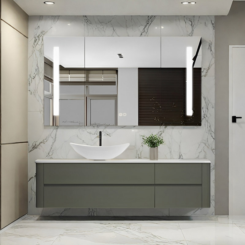 Simple modern rock plate bathroom cabinet