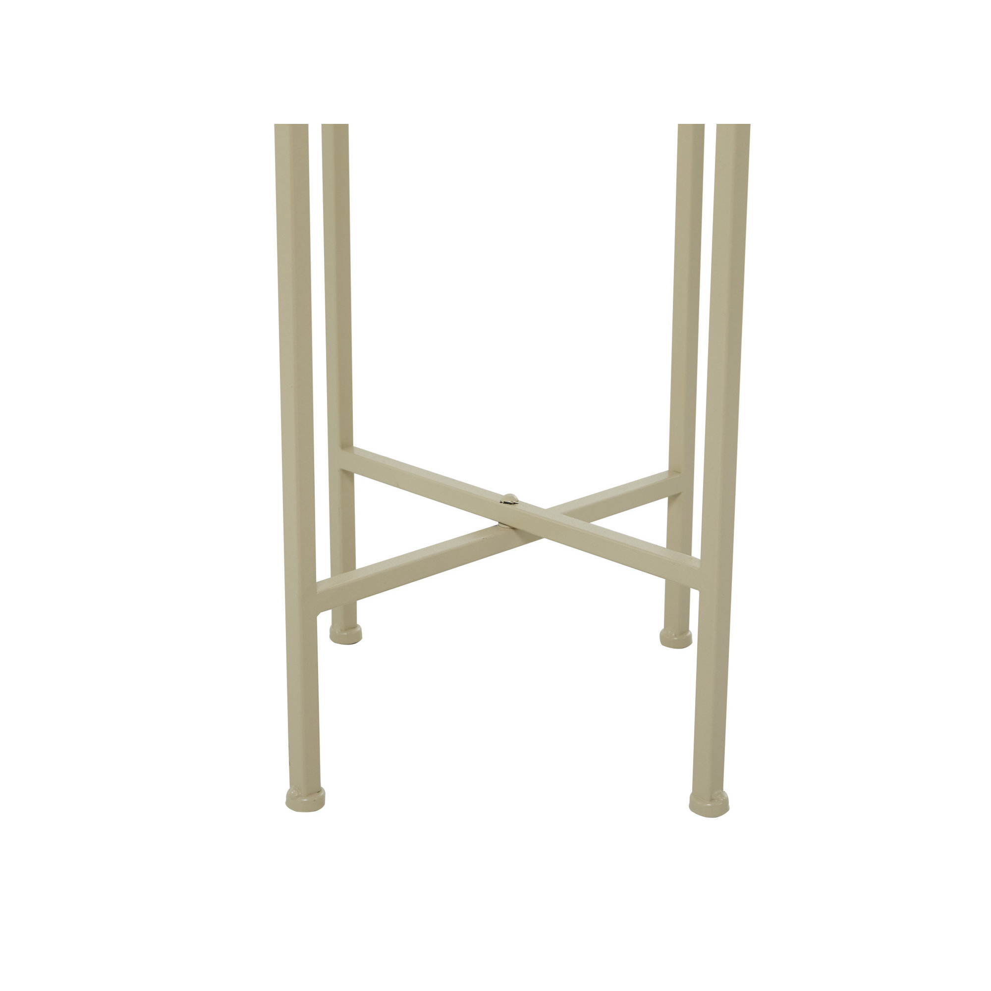 Metal Pot Planter, White, 41.5" H x 13" W x 13" D