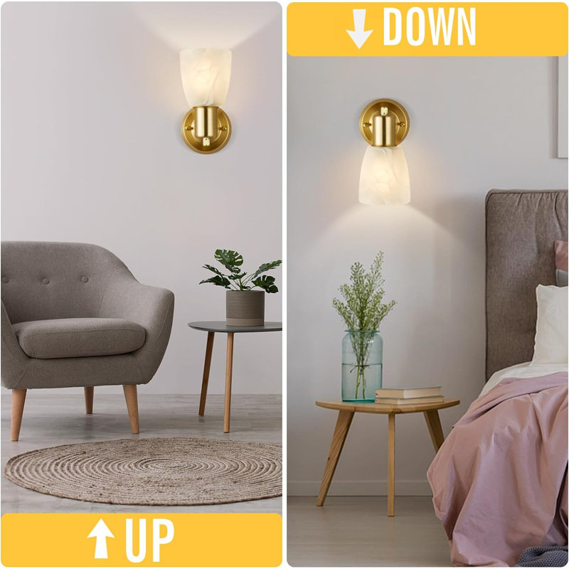 Kazden Corner Wall Light, Gold