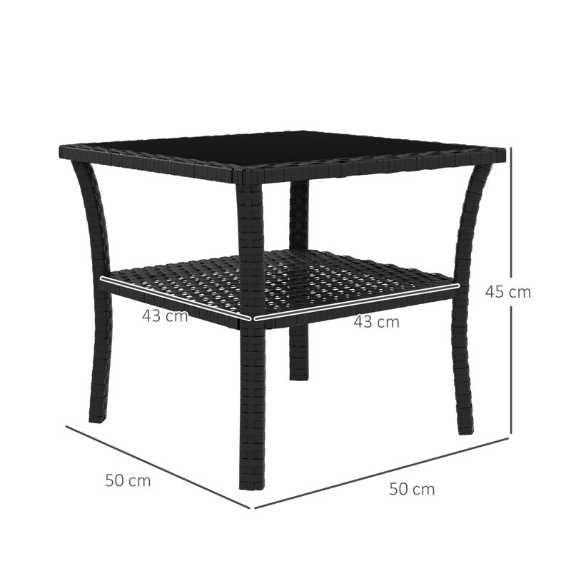Square Outdoor Coffee Table , 50cm cm W 50cm cm D