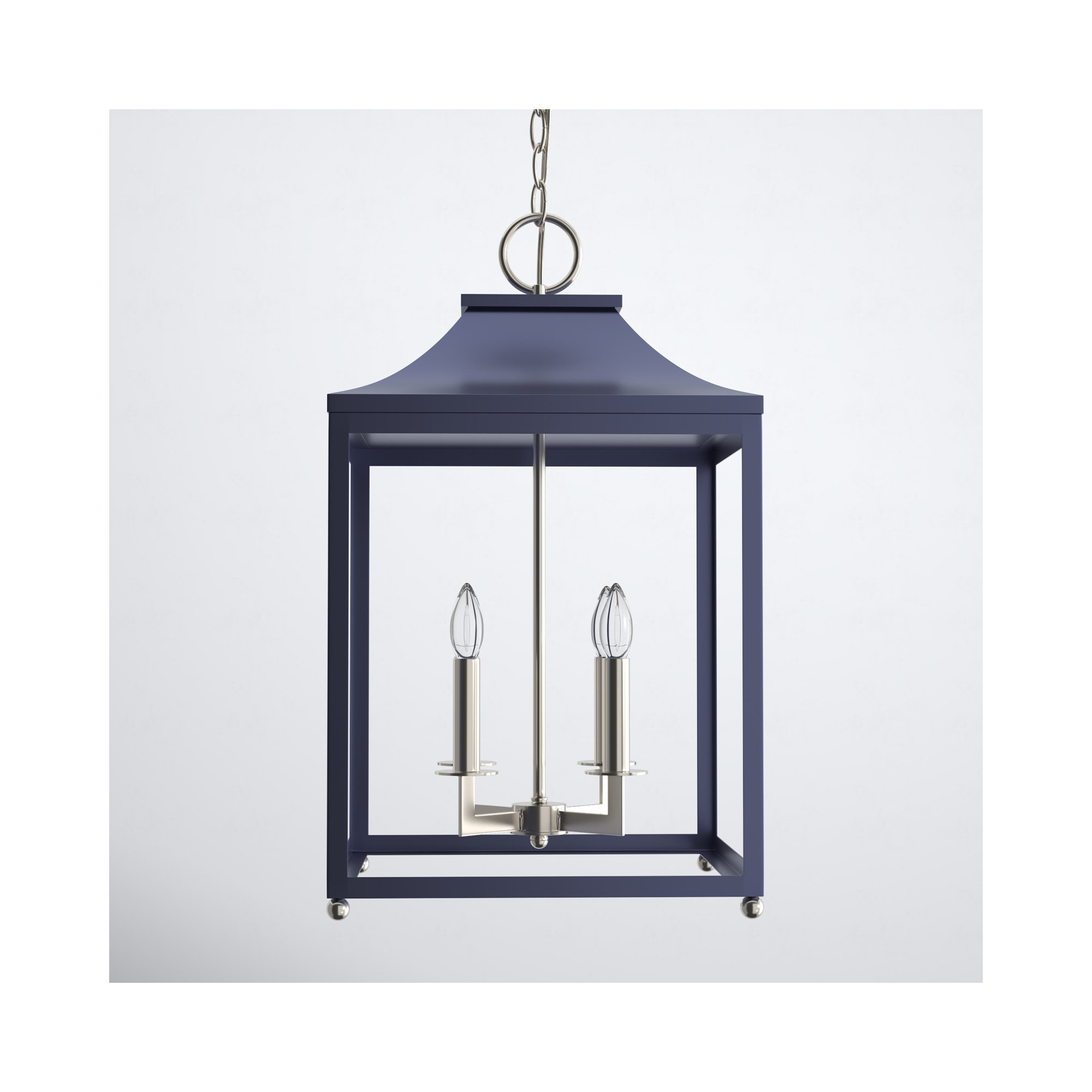Douro 4 - Light Dimmable Lantern Chandelier, 4, Navy Blue