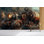 Papier peint de véhicule à vapeur Steampunk - Murale industrielle complexe avec engrenages, rouille et flammes, art mural audacieux pour le salon ou la salle de jeux