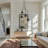4-Light Arched Dimmable Sputnik Modern Black Linear Chandelier   