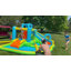 Glissade d'eau gonflable extérieure pour enfants 8 à 12, cour gonflable avec double glissade Adam
