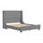 Corduroy Upholstered Platform Bed with Solid Wood Leg And Wingback Headboard-667774644-667774646