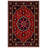 Giget Collection Digital Print Cotton-Polyester Burgundy Floral Rug-1023852995
