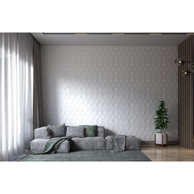 Panneau mural 3D blanc 19,7 po x 19,7 po Falkirk Ross (paquet de 5)