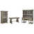 3 Pieces: Desk, Bookcase, Credenza