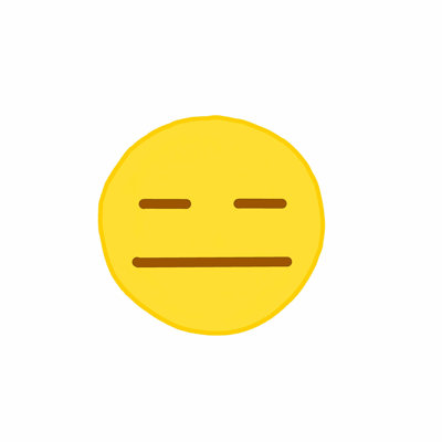 " No Emotion Emoji " Painting Print