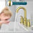 Brass Widespread 2 Handle Bathroom Sink Faucet 8 inch Vanity Faucet with Drain-89723649
